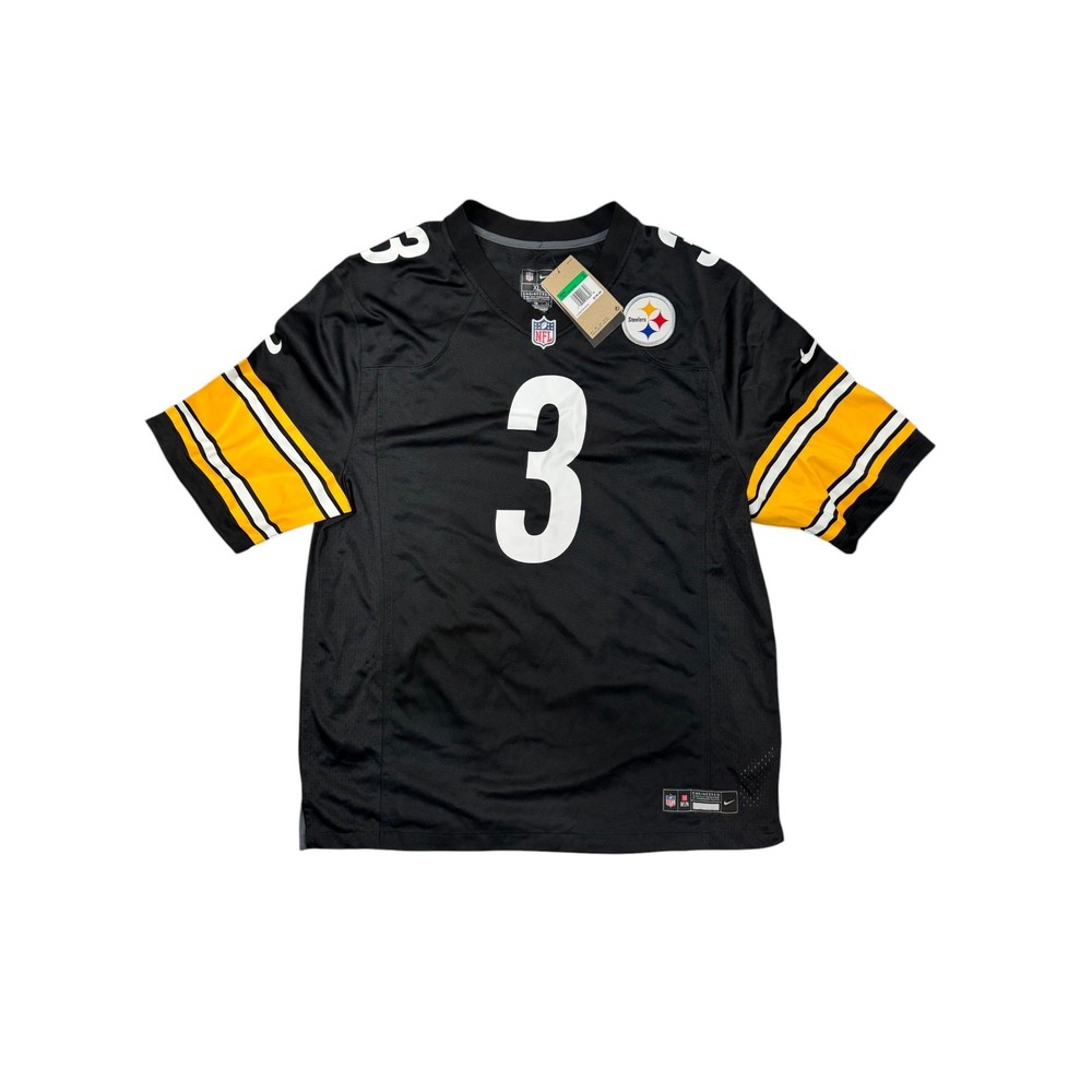 Nike Russell Wilson Pittsburgh Steelers #3 NFL Game Jersey Mens XL Black New NWT